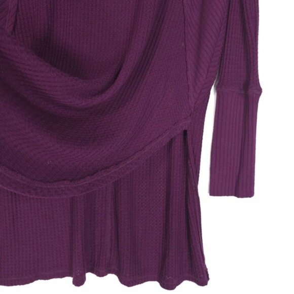 Free People Ventura Thermal Top Oversized Pullover Purple Violet‎  S/P - Picture 10 of 11